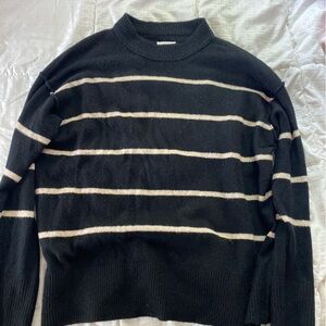 Oversized Black & White Striped Aerie Sweater